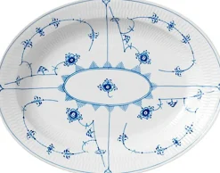 Musselmalet Riflet 36,5 cm. fad