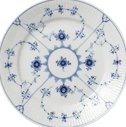 Musselmalet Riflet 22 cm. flad tallerken