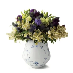 Musselmalet Riflet 20,5 cm vase - stor