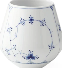 Musselmalet Riflet 15 cm. vase - mellem