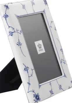 Musselmalet Riflet Billedramme, 16,5x21 cm