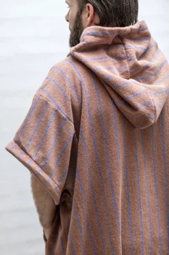 Naram Poncho - camel & ultramarine