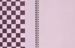 NELA notebook - Large, Bordeaux check