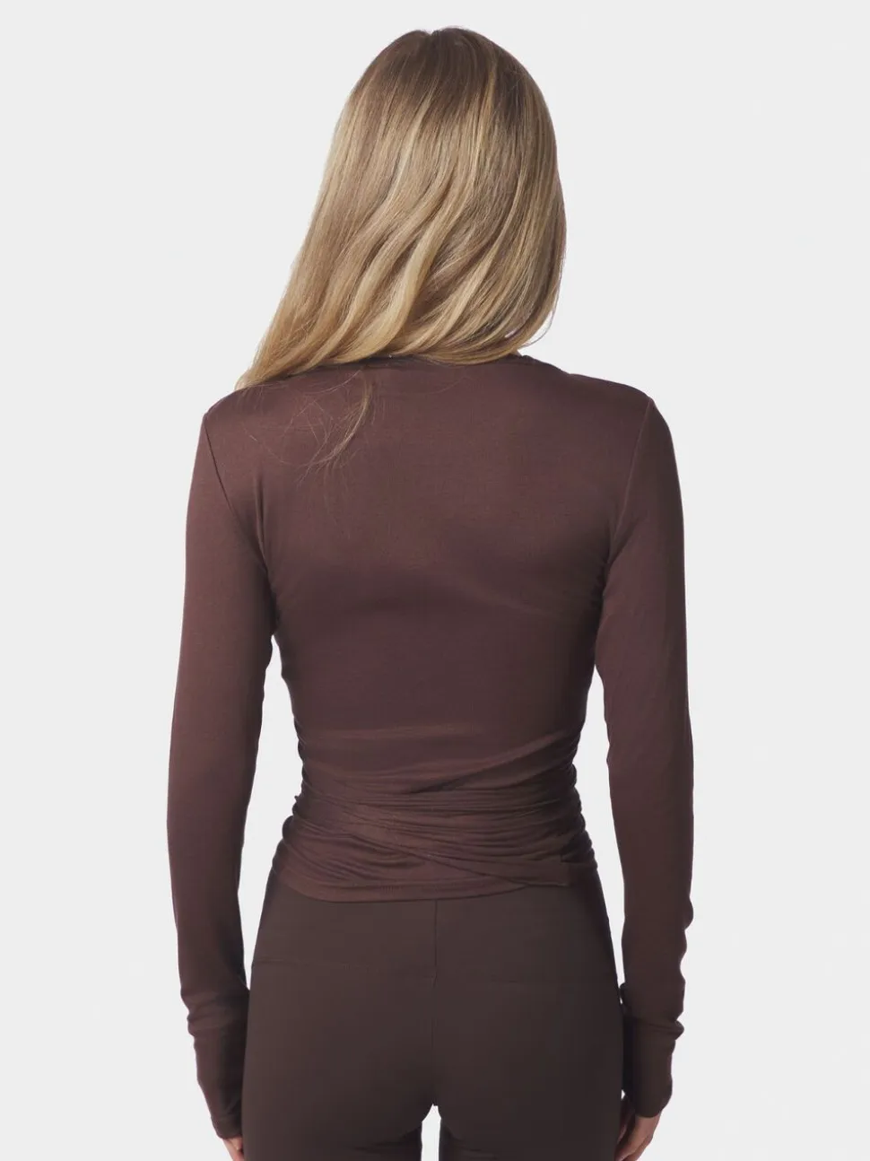 Nia Jersey Wrap Blouse