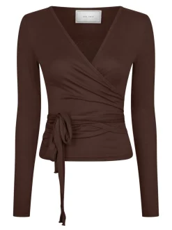 Nia Jersey Wrap Blouse
