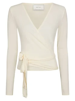 Nia Jersey Wrap Blouse