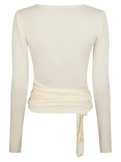 Nia Jersey Wrap Blouse