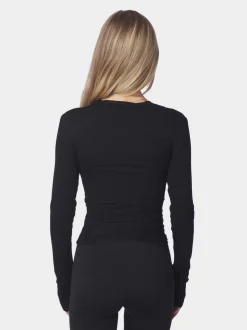 Nia Jersey Wrap Blouse