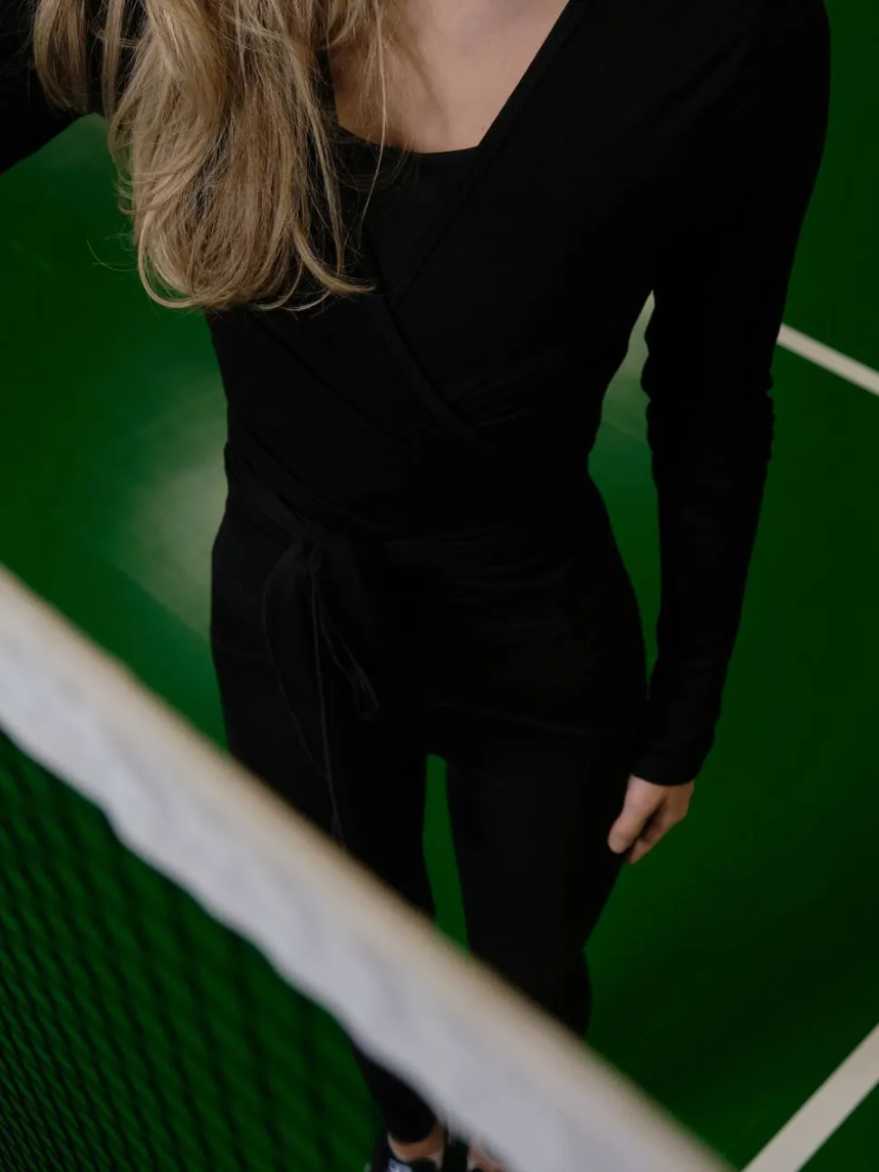 Nia Jersey Wrap Blouse