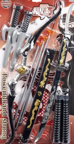 NINJASÆT SVÆRD/BUE 9 DELE