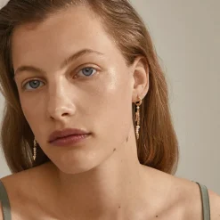 NIYA recycled freshwater pearl earrings gold-plated