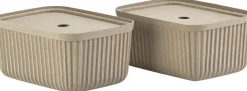 Opbevaringsboks Pulp 32 x 23 cm 2 stk. Natural Brown