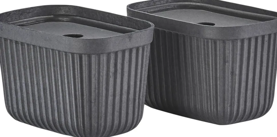 Opbevaringsboks Pulp 23 x 15 cm 2 stk. Black