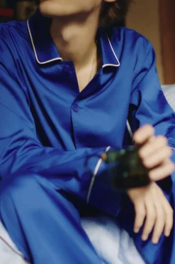 Outline Pyjama L/S Shirt-XS/S-Vivid