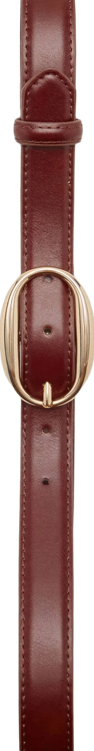 Oval buckle belt