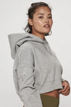 Oversized Crop hættetrøje