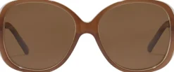 PARKER oversized retro sunglasses light brown