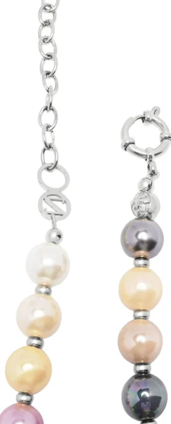 Pastel Pearl Necklace with Stainless Steel