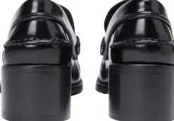 Patent Leather Block Heel Loafers