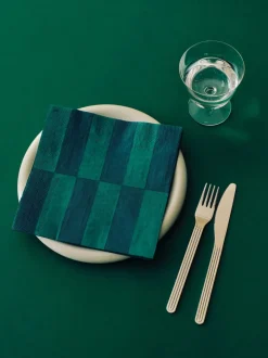 Pattern Napkins-Set of 20 Dinner-Green and dark green