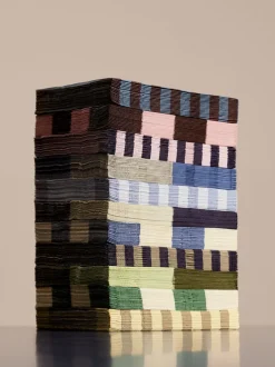 Pattern Napkins-Set of 20 Dinner-Light pink, bordeaux and black M chec