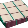 Pattern Napkins-Set of 20 Lunch-Off-white, silver and green braid chec