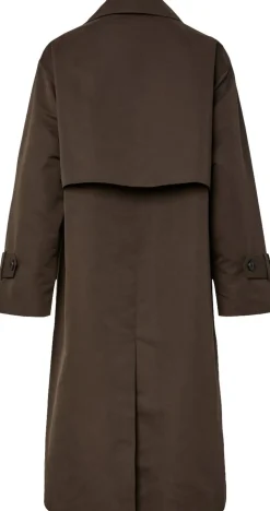 PCAGNES LS TIE TRENCHCOAT WVN D2D P