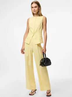 PCJOLINE SL BOATNECK WAISTCOAT WVN