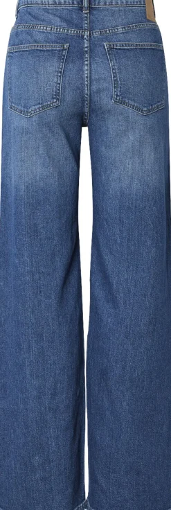 PCSILKE MW WIDE JEANS MB NOOS