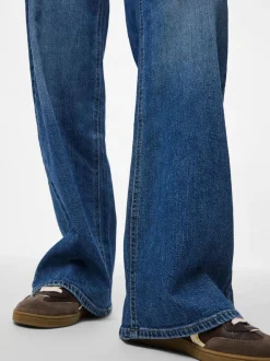 PCSILKE MW WIDE JEANS MB NOOS