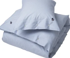 Pin point dynebetræk blå/hvid