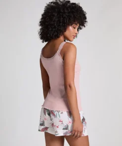 PJ CAMI RIB LACE CONTRAST