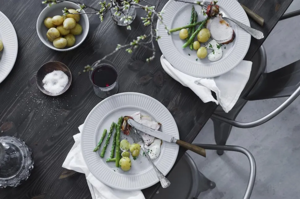 Plissé flad tallerken 20 cm.