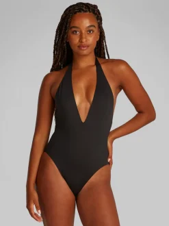 PLUNGE NECKLINE ONE PIECE