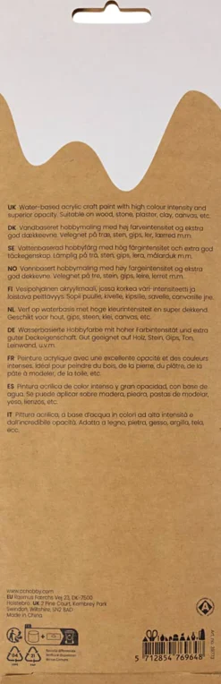 Plus Color Hobbymaling, blå/grøn harmoni, 6x5ml.