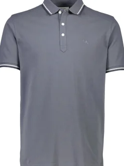 Polo shirt w. contrast piping