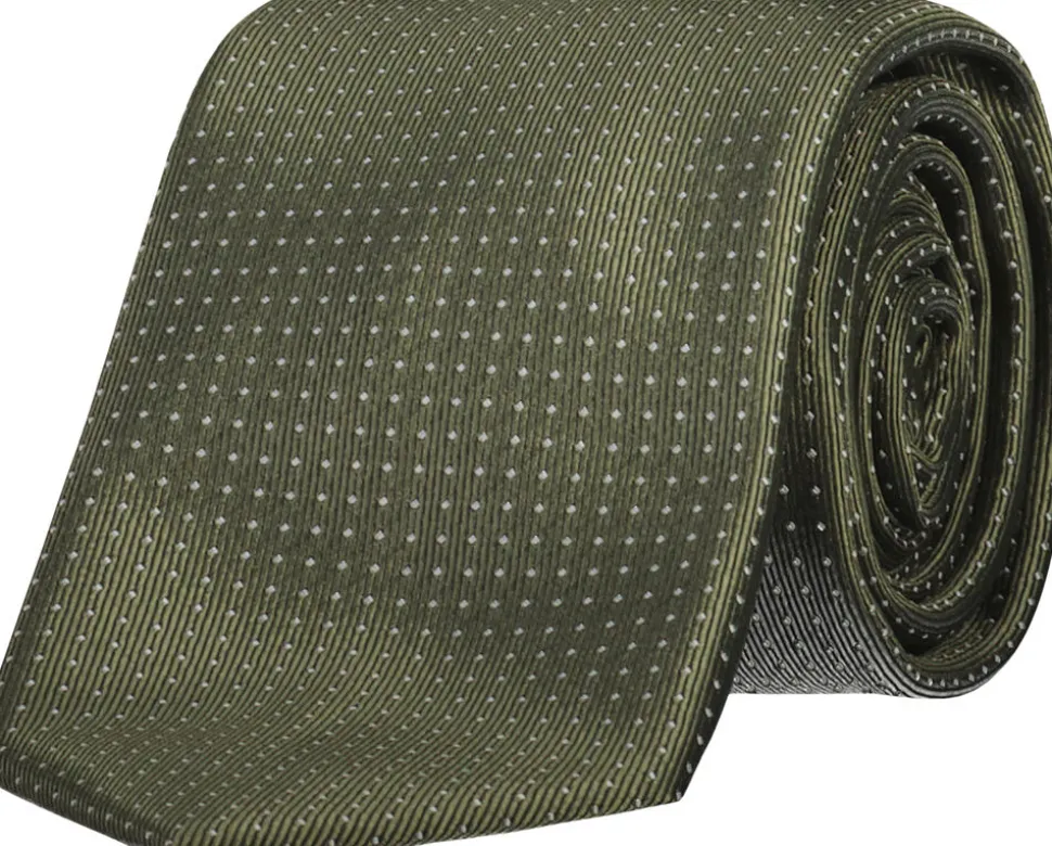 Polyester tie with dots 7 cm