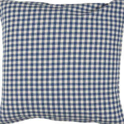 Pude Lucas mørkeblå m/naturfarvede små tern