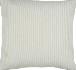 Pude natur m/lyseblå striber