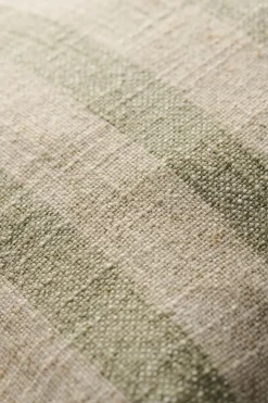 Pude natur/støvgrønne striber