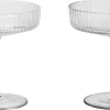 Ripple Champagne Saucers - Set of 2 - Clear