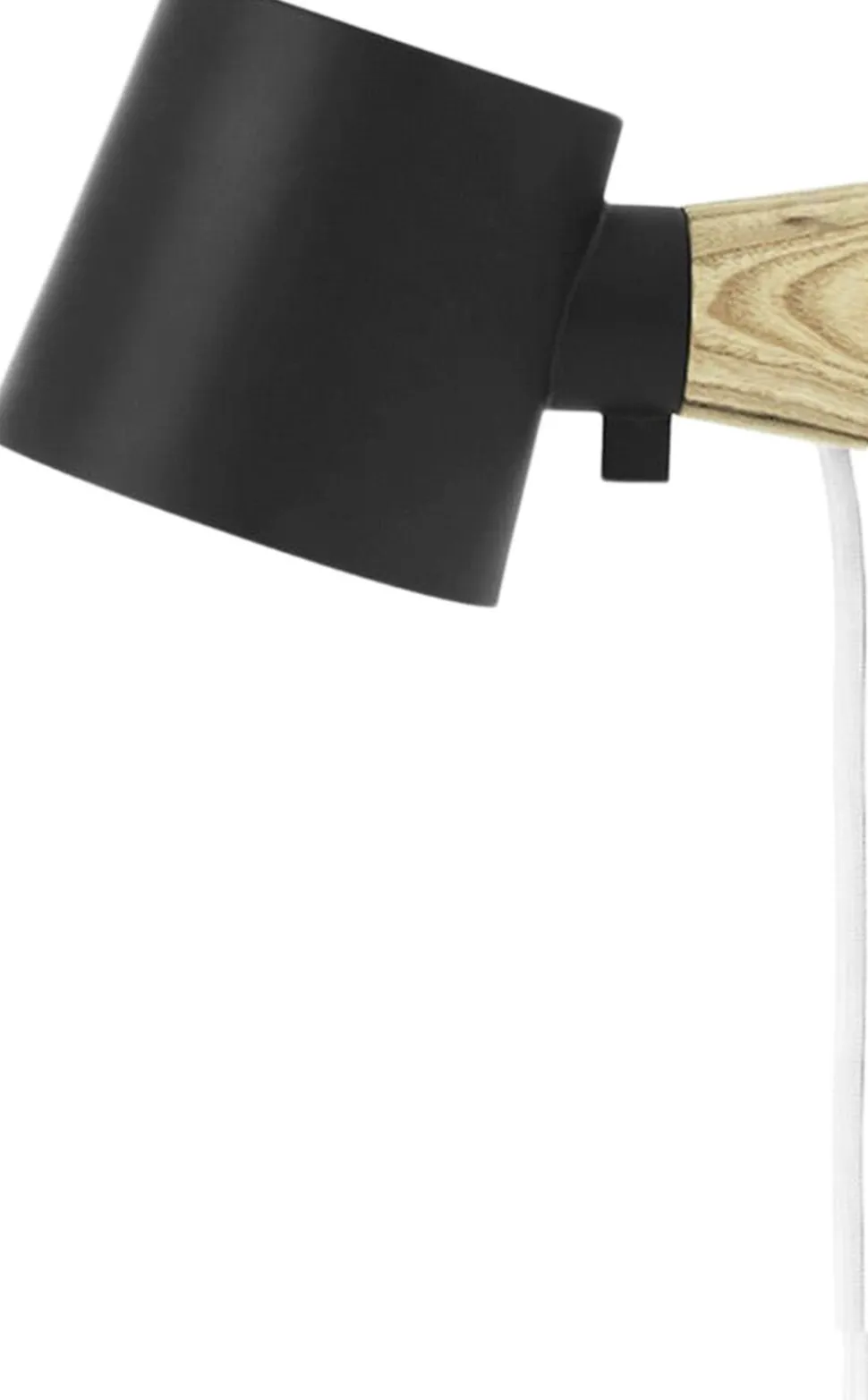 Rise væg lampe sort