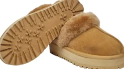ROBSON - CALF SUEDE MULES WITH SHEARLING