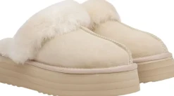 ROBSON - SILK COW SUEDE MULES WITH SHEARLING