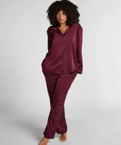 Satin Pinstripe Trousers