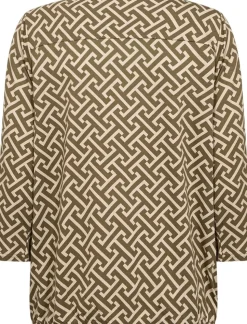 SC-FELICITY AOP 519 Bluse Oliven