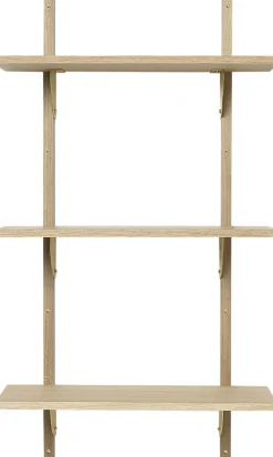 Sector Shelf T/N - Oak - Brass