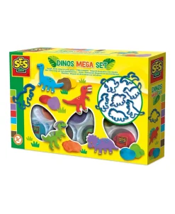 SES Creative - Modellervoks - Dino Megasæt med udstikkere