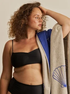 Shell Beach Towel - Sand/Cartel Blue