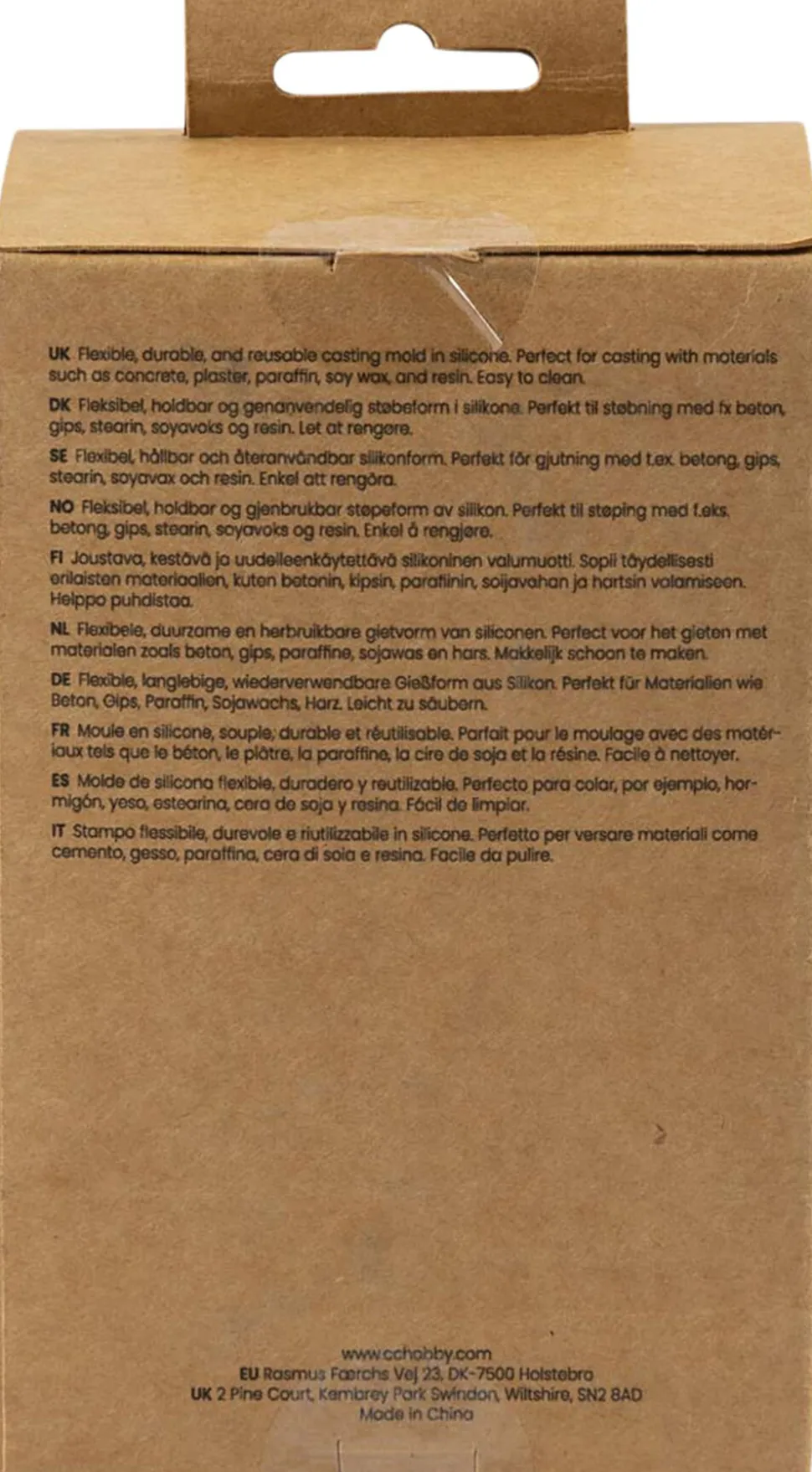 Silikoneform, Lysestage